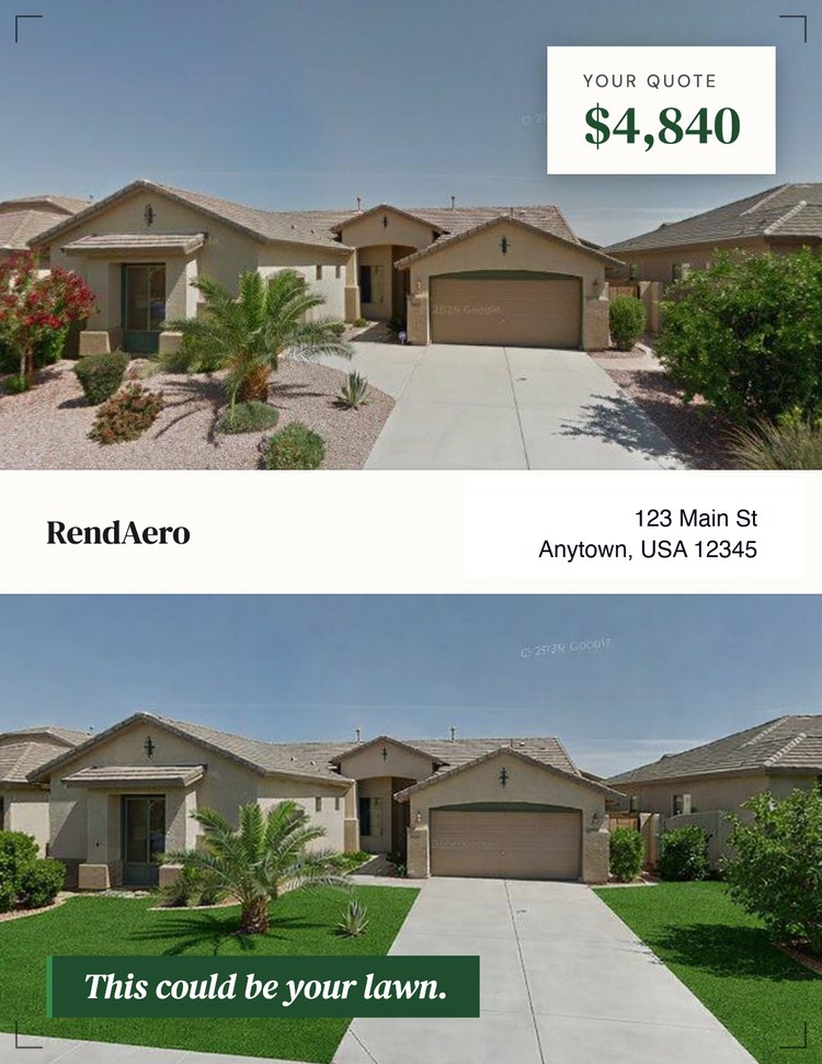Front of a Rendaero postcard